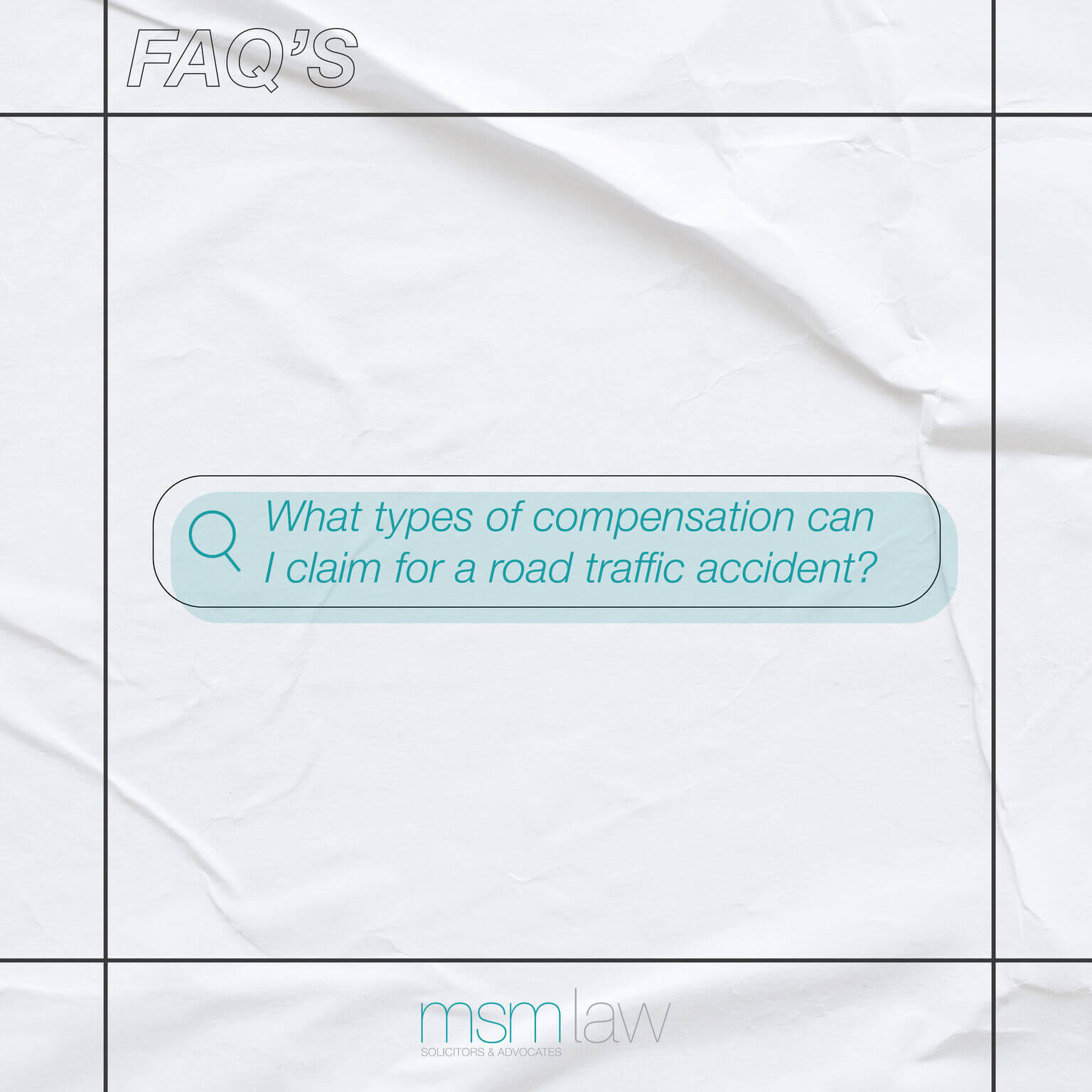 What types of compensation can I claim for a road traffic accident?